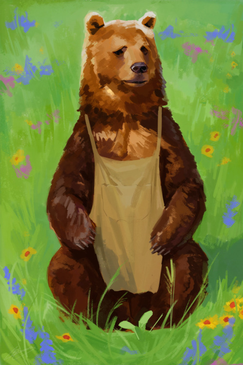 holo-tape:new oc….he was cursed 2 be a bear in the 1860s :’3