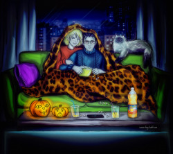russian-fairy:  For @otabek-altin-week Day 3: Night In Otabek and horror movies don’t get along 🤣👻