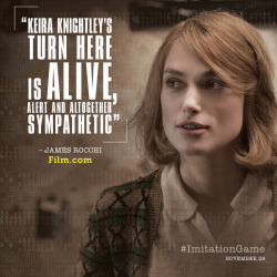 theimitationgameofficial:  Keira Knightley brings mathematician Joan Clarke to life in The Imitation Game. 