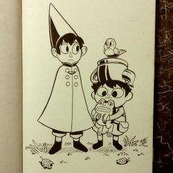 mikeluckas:  Over The Garden Wall with Wirt, Greg, and Beatrice (plus the Frog of many names). If you haven’t watched this mini series yet, do yourself a favor and watch it now.