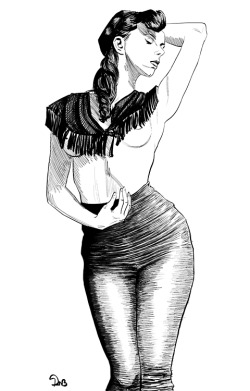 A sketch done by John Katsikarelis of my image of Miss Kacie Marie taken in NYC a while back for NSFW Magazine. Check out the rest of his work here.