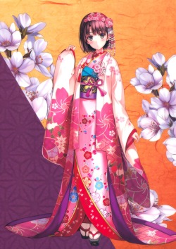 misaki kurehito saenai heroine no sodatekata katou megumi kimono | #339967 | yande.re
