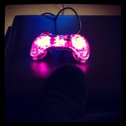 Purple controller #loveit #purple #lightup #blackshoe #pretty #want #itsmybrotherinlaws