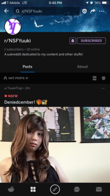 Just created my own subreddit! Give it a follow and you might see some interesting surprises! Teehee xDReddit - r/NSFYuuki