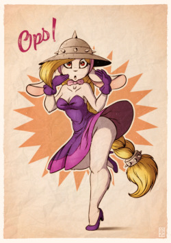 fox-pop:  A friend on Facebook/Deviantart showed me Super Mario Odysseyand, in particular, Harriet (one of the bosses). Love at first sight! xDSo yeah… I “pinupped” her too! Next pic of her will be in 30s style!  