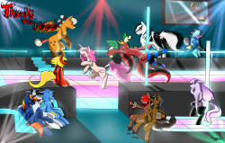 thegamercolt:  ask-arsonshock:  Final update))The party finally started and the club is now up and running, Thanks you all for the 1000 follows, i love every single one of you!!!!  Party ponies:Bouncy Boba - http://askbouncyboba.tumblr.com/ Knyght -