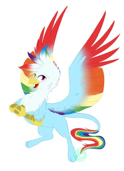 rainbowfeatherreplies:  faedeedraws:  The one who always wanted it. I thought about doing her last just to be a jackass, but she’s legit fun to do. I mean, those colors.So she’s based off a Red Macaw and a Peregrine Falcon~ And she’s ready to punch