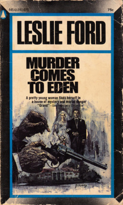 everythingsecondhand:Murder Comes To Eden, by Leslie Ford (Popular Library, 1955). From a charity shop in Nottingham.