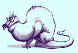thethreehares:  Quickie sketch. Because fat dragons make everything happier.