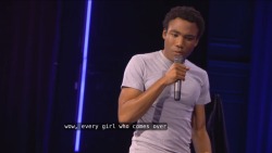 thebayshansola:  lexjust:  proudvaginaowner:  Stand up by Donald Glover live from New York and speaking the damn harsh truth.  i dont think enough guys realize how important it is to make simple gestures like this to girls.   If I’m dropping my gf
