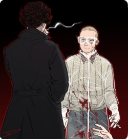 Belladonnaq: &ldquo;Dexter&rdquo; verse serial!killer John about to make a kill while Sherlock observes quietly, John looking to him almost for approval. Dark feel. the third bonus winner in my request giveaway~~ (i drew hannibal&rsquo;s murder outfit