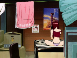 animeismywhore:  Posters of My Neighbor Totoro and Nausicaä of the Valley of the Wind in a scene from episode 5 of Gunbuster. 