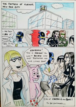 Kate Five vs Symbiote comic Page 139  Kate, Taki, Kimberly and Eros have been dropped off in the Fortress of Evening, home of Captain Evening and The Odds, last seen with Kate in the pages of SYMBIOTE SURPRISE.  While Centennia has been undertaking her