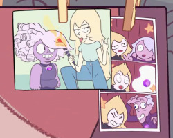 universetrain:  Friends are definitely important when you’re going through hard times.  I love that Amethyst has someone to talk outside the gems.  She is smiling again  simply cause Vidalia was there.  I can only imagine that Vidalia sees it like
