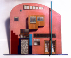 archiveofaffinities:Frederick Fisher, Caplin House, Model of Street Facade, Venice, California, 1978