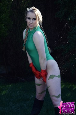 cosplaybabesxxx:  Coming soon to Cosplaybabes.xxx Anna Darling as Cammy from Street Fighter!