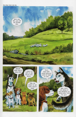 buffaluffalo:  rileyomalley:  zombiethegreat:  aubrophonia:  THIS IS SO COOL  the ending tho  omg  Adding a source for y’all!: This is part of a comic book series called Beasts of Burden, written by Evan Dorkin and drawn by Jill Thompson, from Dark