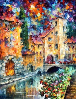 dumbcuntts:  paintvrlife:  Leonid Afremov is a passionate painter from Mexico who paints with palette knife with oil on canvas. He loves to express the beauty, harmony and spirit of this world in his paintings, which are rich in different moods, colors