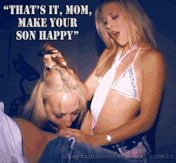 tabootwins:  mytaboosecretplace: Taboo Threesome #68 Shout-out to HOTFILTH for the source GIF  I have definitely done this with mom.