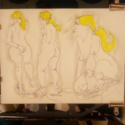 Figure drawing! Thanks Joanne. #mattbernson #lifedrawing #nude #drawing #artistsontumblr #artistsoninstagram #ink