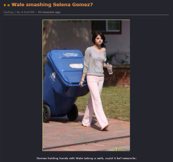 thatdudeemu:  starslicer:  triple6christgang:  &ldquo;Gomez holding hands with Wale taking a walk, could it be?  LMAO.  Yall niggas got no chill I swear