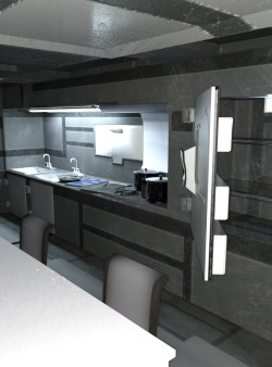  Dark Void Galley For Daz Studio  http://www.renderotica.com/store/sku/55040_Dark-Void-Galley-For-Daz-Studio Even in the dead of night (which is relative considering whether one is  planetside or in deep space en route to a destination) the galley is