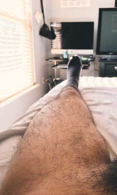 Alpha&rsquo;s love tempting fags. The muscular leg and the sight of his bush of pubes is enough to drive a fag crazy with lust.