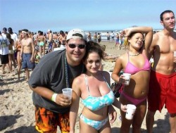 Blast from the past - The spring break hottie with huge naturals.