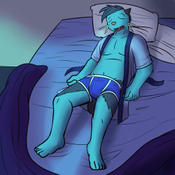 Anthro Dewott Sleepin’Kept the undies rather tame for this batch, to try and imply that these guys aren’t particularly promiscuous.  Gives off the feeling that these guys aren’t the kind of guys to be in this situation.