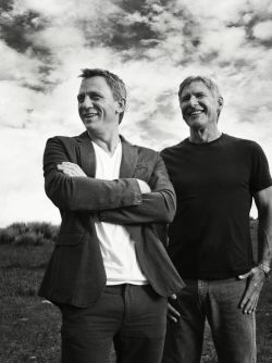 hazeleyes2012:  filmloversareverysickpeople:  Daniel Craig &amp; Harrison Ford by Michael Muller  Mmm