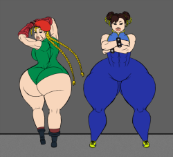 Cammy And Chun Li Colored by Overlordofnobodies 