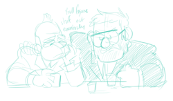 liamniisan:twitter talk abt an au where rick and stan and dewey were all old friends. shit like this ensues