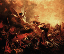 ZICHY, Mihály Hungarian painter and graphic artist (b. 1827, Zala, d. 1906, St. Petersburg) The Triumph of the Genius of Destruction 1878 Oil on canvas, 447 x 550 cm Hungarian National Gallery, Budapest