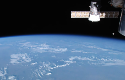 sci-universe:  You can watch the Earth from space LIVE right now! The view from International Space Station (ISS) is breathtaking, I just saw Moon disappearing behind the Earth. This is what makes me think how insane the time we are living in is. (When