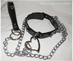 thespikedcat:  Custom vegan PVC Kawaii Leash and Spiked Collar set by NecroLeather