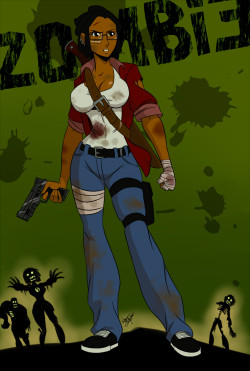 aeolus06:  Zombie Apocalypse Lauren, Giggles and DaveyHappy Halloween!