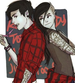 abaadeer:  marshall lee &amp; marceline na We Heart It - http://weheartit.com/entry/102113448