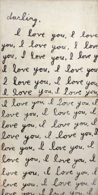 I once saw something similar to this in one of my mom’s old notebooks.  It was Mrs. ______  _______ over and over with little hearts at the end of each line.  Don’t know if she was practicing or just so in love with dad that she wanted to write