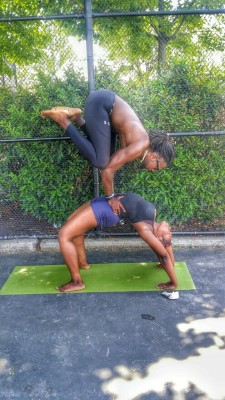 oneoakdutch:  afropenubian:  ourmomentsinlove:  cleophatracominatya:  oldschool-unticorn:  iamjacofalltrades:  Some GREAT AcroYoga sessions with my gyal Sandy! Tons of fun with this Kween   i want to do this  thatwhiteshameremu this could be is but I’m