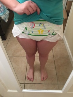 sortagirlylittlegirl:This little girl is wearing ABU Preschool plastic tonight!  And here’s my little secret… I put it on just so I could go potty in it and fall asleep in a wet diaper! 