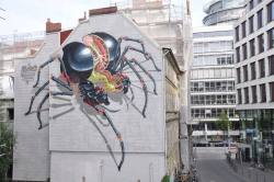 supersonicart:   Nychos in Hamburg. Nychos recently put up an epic new mural in Hamburg for the Knotenpunkt 14 Urban Art Festival. Read More