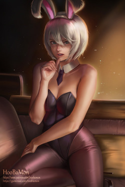 hoobamon: Battle Bunny Riven Support me on Patreon and get NSFW images!www.patreon.com/hoobamon NSFW preview : https://www.patreon.com/posts/8806785December Package is now released! Gumroad link : gumroad.com/hoobamonRewards 10&amp;11 - 2B, Queen, Ahri-