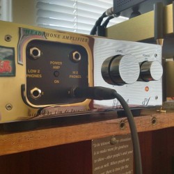 sonicsatori:  My E.A.R finally all chromed out!! Sounds amazing, and looks great on my desktop. #audio #audiophile #headphones #headphoneamps #earelectronics 
