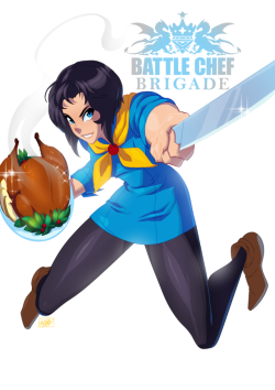 tovio-rogers:    a quickie of mina from battle chef drawn as a test. i’ve been using clip/manga studio over photoshop a lot lately and tho a lot of stuff is similar, sometimes the colors and layer modes react a little different than i’m used to. 