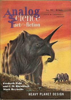 Analog magazine cover by John Schoenherr,1961.