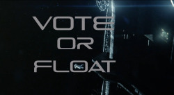 A civic message from the Ark. Don&rsquo;t forget to vote today, US citizens! #the100 #vote (image by @braggartatbest.)