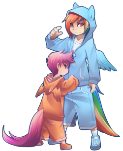 rudragon-stuff:  Rainbowdash And scootaloo http://www.furaffinity.net/view/14501235/  &hellip;.okay that&rsquo;s just crazy cute. &lt;3