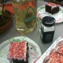 enggirl:  #happy #birthday #chocolate #cake #vanilla #frosting #lime #salt #agave #tequila #shots #hornitos #chug