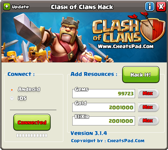 Clash Of Clans Hack Tool 2016 | Updated for Ver. 2.0.3