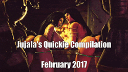 jujala:  Jujala’s Quickie Compilation February 2017Hey guys, sorry if it is a little late but here is the monthly Quickie Compilation Video!I know I usually upload them to NaughtMachinima but I can’t upload it there for some reason and I am honestly